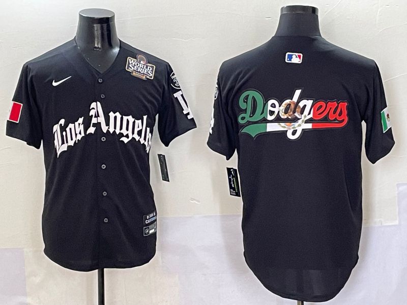 Men Los Angeles Dodgers Blank Black Five generations Joint Name 2025 Nike MLB Jersey style 10